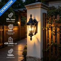 Lampe murale LED carrée moderne en aluminium, étanche IP44, durable, lumière du jour 5000K, angle de faisceau 20°, noire, Ra80, pour extérieur et jardin