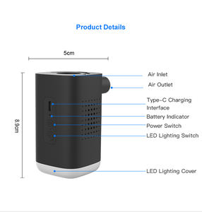 Pompe à air portable NEWO AP8-P avec lampe de camping LED, gonfleur/dégonfleur 3-en-1 pour articles gonflables, <span class=keywords><strong>piscine</strong></span> et matelas - Product Image 1