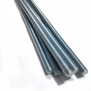 Din975 Threaded Rods Size M5-m36 Threaded Rods Carbon Steel Grade 4.8 Zinc Plated M8*3000mm