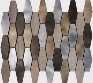De aluminio cepillado de línea mosaico de baldosas de <span class=keywords><strong>Metal</strong></span> - Product Image 3