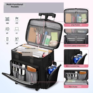 <span class=keywords><strong>Sac</strong></span> de rangement personnalisé pour <span class=keywords><strong>enseignant</strong></span>, mallette <span class=keywords><strong>à</strong></span> <span class=keywords><strong>roulettes</strong></span>, sacoche portable pliable pour ordinateur portable avec <span class=keywords><strong>roulettes</strong></span> amovibles - Product Image 3