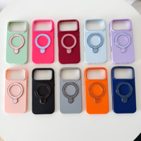 Coque de téléphone iPhone 17 Pro avec support magnétique double anneau, motif imprimé, 10 couleurs, rose vif, bleu clair, vente en gros usine