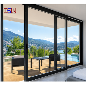 Porte coulissante de patio moderne en aluminium, double vitrage, verre trempé, isolation thermique, efficacité énergétique pour cuisine, garage, extérieur - Product Image 1