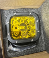 Auto éclairage extérieur 5 pouces LED lumière de travail carré voiture jaune ambre moto projecteur 4x4 tout-terrain lumière antibrouillard 12V 24V