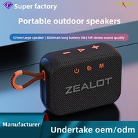 Enceinte portable Zealot S75, mini enceinte étanche IPX6 10W avec carte TF, cordon, pour l'extérieur