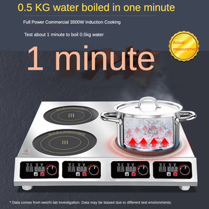 Fornello a Induzione Elettrico Industriale a <span class=keywords><strong>4</strong></span> Fuochi in Acciaio Inox con Etichetta Personalizzata per Cucine di Hotel e Fabbriche - Product Image 5