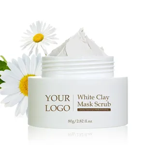 Face Exfoliating Cleans Pores Reduces Acne Blackhead Amazonian White Clay Mask Deep Pore Cleansing