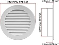 Grille d'aération en plastique marron de 6 pouces avec protection contre les insectes