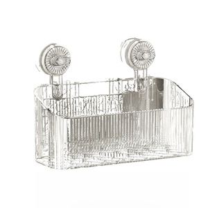 Suction Cup <b>Storage</b> Basket Rectangle Wall Mounted Bathroom <b>Kitchen</b> Organizer 5-10kg Capacity Multi Functional Neatening <b>Rack</b> - Product Image 1