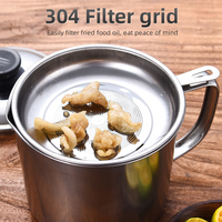 Pot à huile en acier inoxydable Yuedisi 1,3 L, tasse à thé en métal pour la maison et le camping