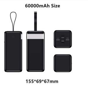 60000mAh Ultra Slim Large-Capacity Portable Power Bank Double USB Hanging Strap Quick Charging <b>LED</b> <b>Light</b> Display PD 22.5W C-Type - Product Image 5