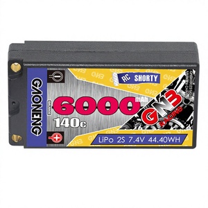 Batterie au lithium GNB 6000 mAh 2S 140C haute énergie 7,4 V 140C pour voiture télécommandée électrique RC - Product Image 1