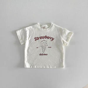 Kaos Bayi Katun Lengan Pendek Motif Huruf, Bernapas, Kasual, Model Terusan - Product Image 4