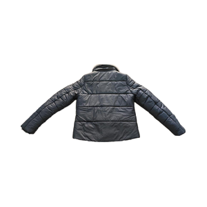 Women's Winter Eco-Friendly Windproof Water-Resistant Fleece Collar <strong>Quilted</strong> Puffer <strong>Jacket</strong> Stand Solid <strong>Pattern</strong> Zipper Closure - Product Image 2