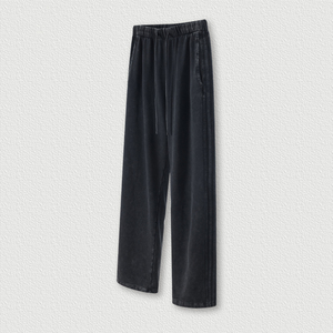 MTR3383 New Arrivals Custom Heavyweight 450g 100% Cotton Acid Wash Sweatpants Men Sweatpants - Product Image 1