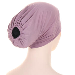 HZM-23318 coton couvre-chef musulman intérieur Hijabs casquette sous-écharpe Turban femmes sous écharpe Hijab <span class=keywords><strong>Bonnet</strong></span> <span class=keywords><strong>chimio</strong></span> chapeau - Product Image 2