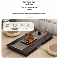 Table à thé Tatami en bois massif, style chinois moderne, pour baie vitrée, balcon, pliable, minimaliste, petite table basse, mobilier de maison