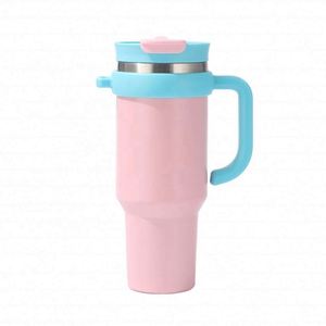 40oz Portable <b>Cup</b> with Handle Outdoor Vacuum Flask Custom Logo Sports Travel <b>Camping</b> Tumbler Sipping Drinking Lid - Product Image 2