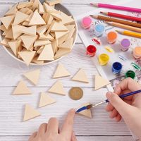 Triangle en bois brut non fini en bois de balsa naturel, pièce vierge pour l'artisanat DIY et les décorations de fêtes