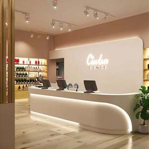 Mostrador de Recepción Moderno y Personalizado para Boutique, Mostrador de Caja para Tienda de Ropa - Product Image 1