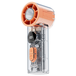 Mini Ventilador Portátil Recargable por USB de 1000mAh con Pantalla Digital, Motor DC sin Escobillas, Refrigeración Silenciosa para Uso en Verano - Product Image 1