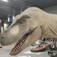 Têtes de dinosaures animatroniques sur mesure de grande taille à la Dinosaur Factory, expositions de têtes de dinosaures personnalisées de grande taille pour le Musée National