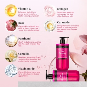 Gel de Ducha Corporal Vegano Coreano de Marca Privada al por Mayor con Aceite de Jojoba, Colágeno, Vitamina C y Perfume, Orgánico, Hidratante y Blanqueador - Product Image 5