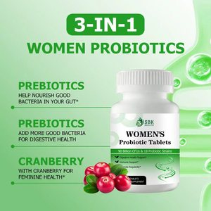 Private Label Womens <b>Probiotic</b> <b>Tablets</b> Candy Digestive Enzymes Prebiotics Cranberry Help Nourish Good Bacteria For Digestive - Product Image 4