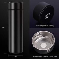 Mug Teh 500ml dengan Kontrol Suhu Pintar, Mug Ember Pintar, Botol Air Termos Flask