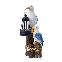 Lampe solaire d'extérieur en forme de statue de mouette, best-seller transfrontalier, pour la plage, la villa, le jardin, objet décoratif d'ambiance