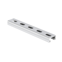 Profilé en aluminium 40x40, galvanisé à chaud, profil en U, avec rainure, pour garniture de bord en plastique