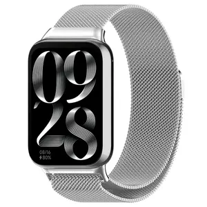 Bracelet en métal Milanese Loop magnétique respirant pour <span class=keywords><strong>Mi</strong></span> <span class=keywords><strong>Band</strong></span> 9 <span class=keywords><strong>Pro</strong></span>/Redmi Watch <span class=keywords><strong>4</strong></span>/5/6 - Product Image 4