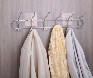 Crochets décoratifs en métal à 6 patères pour porte ou mur, vente en gros à prix réduit - Product Image 1