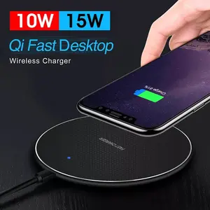 การชาร์จไร้สายสากลชาร์จเร็ว 10W 15W Qi แผ่นชาร์จไร้สายสําหรับ Iphone 15 Samsung
