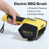 Brosse de nettoyage électrique rechargeable en acier inoxydable pour barbecues d'extérieur, outil ménager portable et lavable