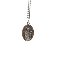 Bijoux religieux Madonna en argent sterling S925 ST. THERESE Pendentif catholique en argent 925 Charm pour homme et femme