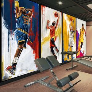 <span class=keywords><strong>Papier</strong></span> <span class=keywords><strong>peint</strong></span> de remise en forme de basket-ball botanique moderne peler et coller l'humidité et étanche murale murale Art mural photo - Product Image 5