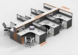 Personalizado privacidade 4 assentos cubicicleta mesa escritório estações de trabalho de tamanhos padrão