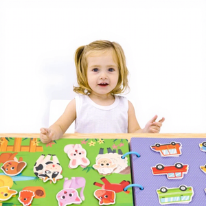 Libro Sensorial Montessori para Niños, Libro de Pegatinas, Libro de Actividades, Rompecabezas de Animales y Números, Juguetes Educativos de Aprendizaje para Niños - Product Image 1