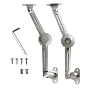 Tige de vérin à gaz métallique à arrêt aléatoire pour porte de placard à charnière supérieure, support de <span class=keywords><strong>penderie</strong></span>, tige de vérin à gaz à pliage vers le bas - Product Image 1