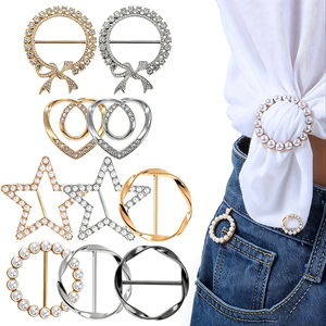 Hebillas Metálicas de Moda para Bufandas, Clips Circulares con Diseño de Corazón, Hoja y Flor, en Dorado, Plateado y Multicolor, para Hijab, Chal y Accesorios para el Cuello - Product Image 6