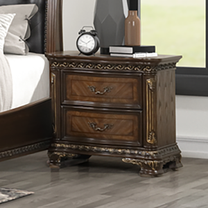 Juego de Muebles de Dormitorio con Cabecera de Cuero Acolchado Color Marrón - Product Image 4