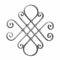 Panneau de défilement rond en fer forgé Rosette décorative en acier forgé pour porte et garde-corps Design