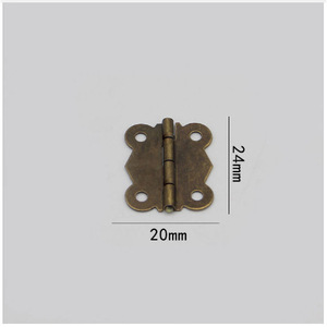 Bisagra de mariposa de 20 mm x 24 mm, estilo chino, para muebles, montaje en superficie, bisagra duradera para puerta de armario - Product Image 1