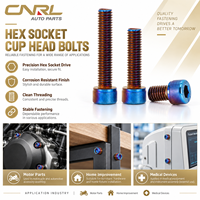 Vis à tête hexagonale en acier inoxydable 304 RuiLi, finition bleu brûlé, DIN912 A2-70, boulon moleté M4-M10, fixations en gros OEM