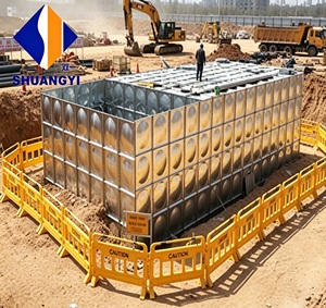 Réservoir <span class=keywords><strong>d</strong></span>'<span class=keywords><strong>eau</strong></span> pour incendies extérieur de 100 000 litres (10*5*2m), résistant aux intempéries, en acier galvanisé pressé - Product Image 5