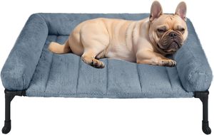 Kühlung Erhöhtes Hunde bett Flauschiges Plüsch polster Kissen Indoor Raised Umwelt freundlicher Winter Verwenden Sie große Hunde Soft Pet Sofa Cot - Product Image 6
