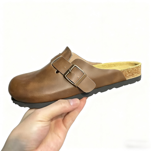 Zapatos <span class=keywords><strong>de</strong></span> zuecos <span class=keywords><strong>de</strong></span> Mula para mujer <span class=keywords><strong>de</strong></span> alta calidad, <span class=keywords><strong>venta</strong></span> directa <span class=keywords><strong>de</strong></span> fábrica, estilo Semi-Drag <span class=keywords><strong>de</strong></span> gamuza <span class=keywords><strong>de</strong></span> piel <span class=keywords><strong>de</strong></span> vaca, hebilla <span class=keywords><strong>de</strong></span> suela <span class=keywords><strong>de</strong></span> corcho cómoda - Product Image 3