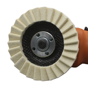 Disque abrasif en feutre de <span class=keywords><strong>laine</strong></span> de 115 mm (4,5 pouces) <span class=keywords><strong>avec</strong></span> support en fibre de verre, marque SHARPNESS, épaisseur 15 mm, pour meuleuse <span class=keywords><strong>d</strong></span>'angle, compatible OEM/ODM - Product Image 3