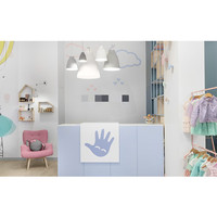 Idées de décoration personnalisées LUX, décoration charmante, présentoir pour enfants, vêtements pour enfants, magasin de vêtements pour bébés, design d'intérieur